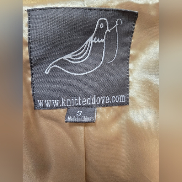 Knitted Dove -Anthropologie Cream Cotton Sweater Jacket, Oversized Buttons. Sm - Picture 10 of 14